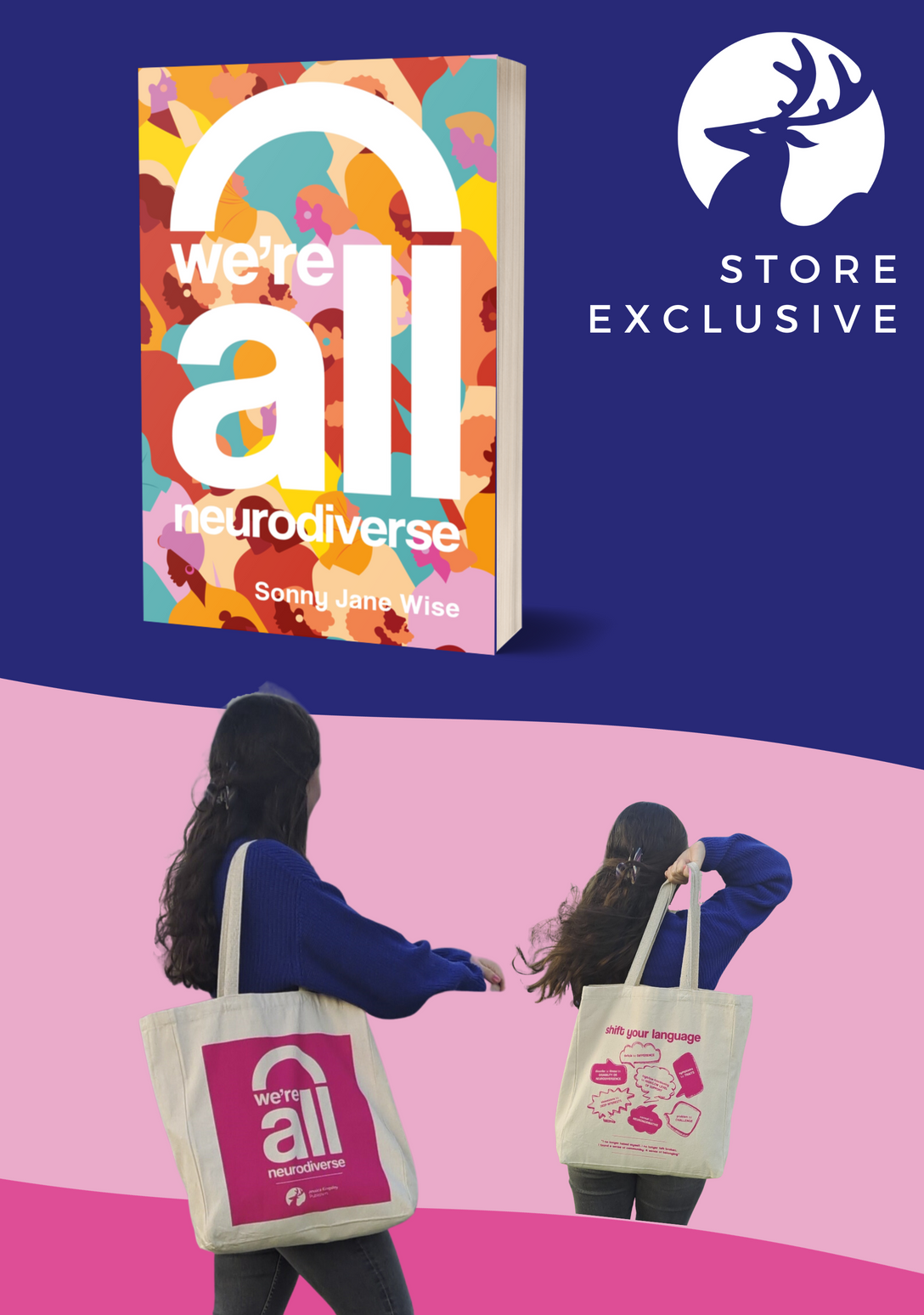 We're All Neurodiverse Book & Tote Bag Bundle